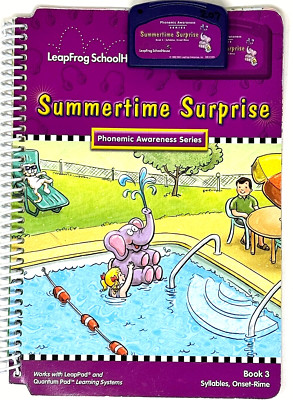 LEAPFROG School Summertime Surprise Phonemic Awareness Book Kids Learning VG