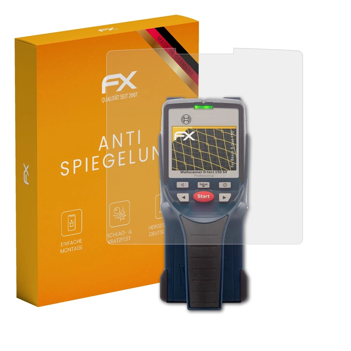 Pack De 2 Films Protecteurs D'écran AtFoliX Pour Bosch D-tect 150 - Mat, Anti-choc, Anti-reflets - Neuf