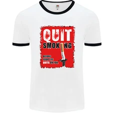 Quit Smoking Before Your Life Quits on You Mens Ringer T-Shirt