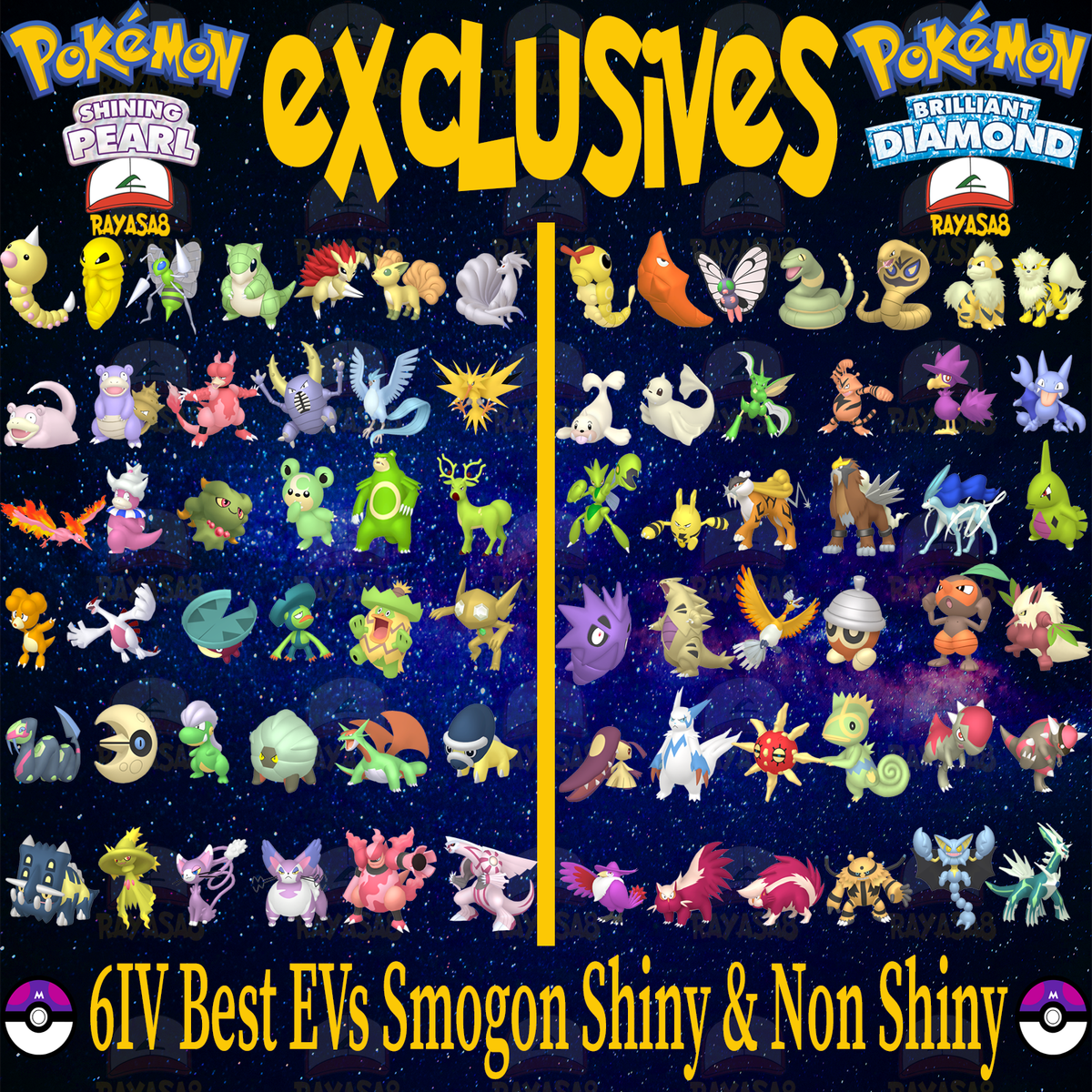 Pokemon Brilliant Diamond Exclusives Shiny Shining Pearl and Master Balls