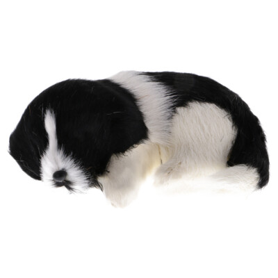 Lebensechte Plüschsimulation Tier schlafender Hund Modell Tischornament Spielzeug Geschenk