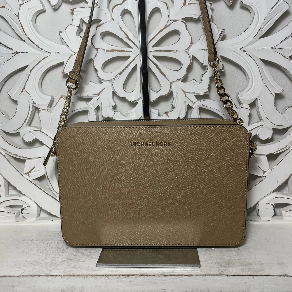 Michael Kors Jet Set Large Leather Crossbody Bag