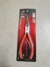 FUJIYA 380-170 Long Nose Pliers 170mm Silver Blade, Orange Handle
