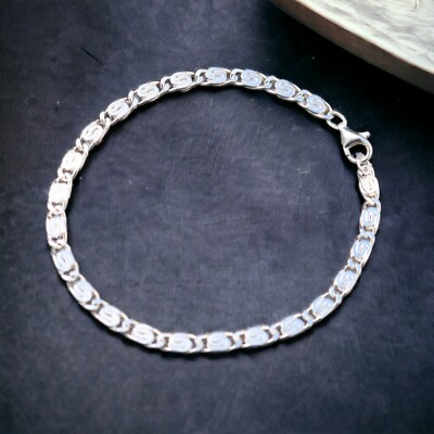 Panzerkette Silber 925 12 Mm S-Panzerkette Armband Aus 925er Sterlingsilber – Massiv, 2,2 Mm Breit, In 19 & 21 Cm Länge Königskette Armband Silber 925 - Foto 4