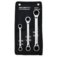 Doppel-Ring-Ratschen-SchlüSsel Set 8-19 RatschenringschlüSsel Satz Umschaltbar