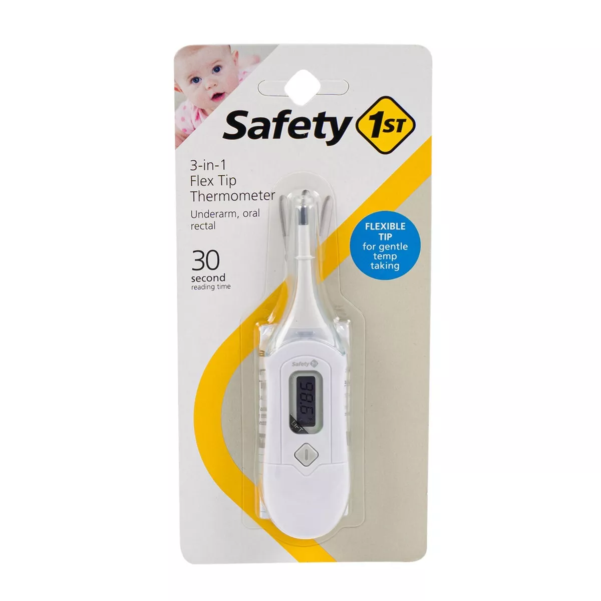 Safety 1st 3in 1 nursery thermometer underarm/oral/rectal 30 Sec