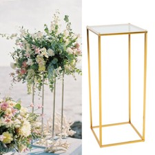 Iron Rectangle Flower Stand Wedding Pedestal Rack Dessert Cake Holder Table Deco