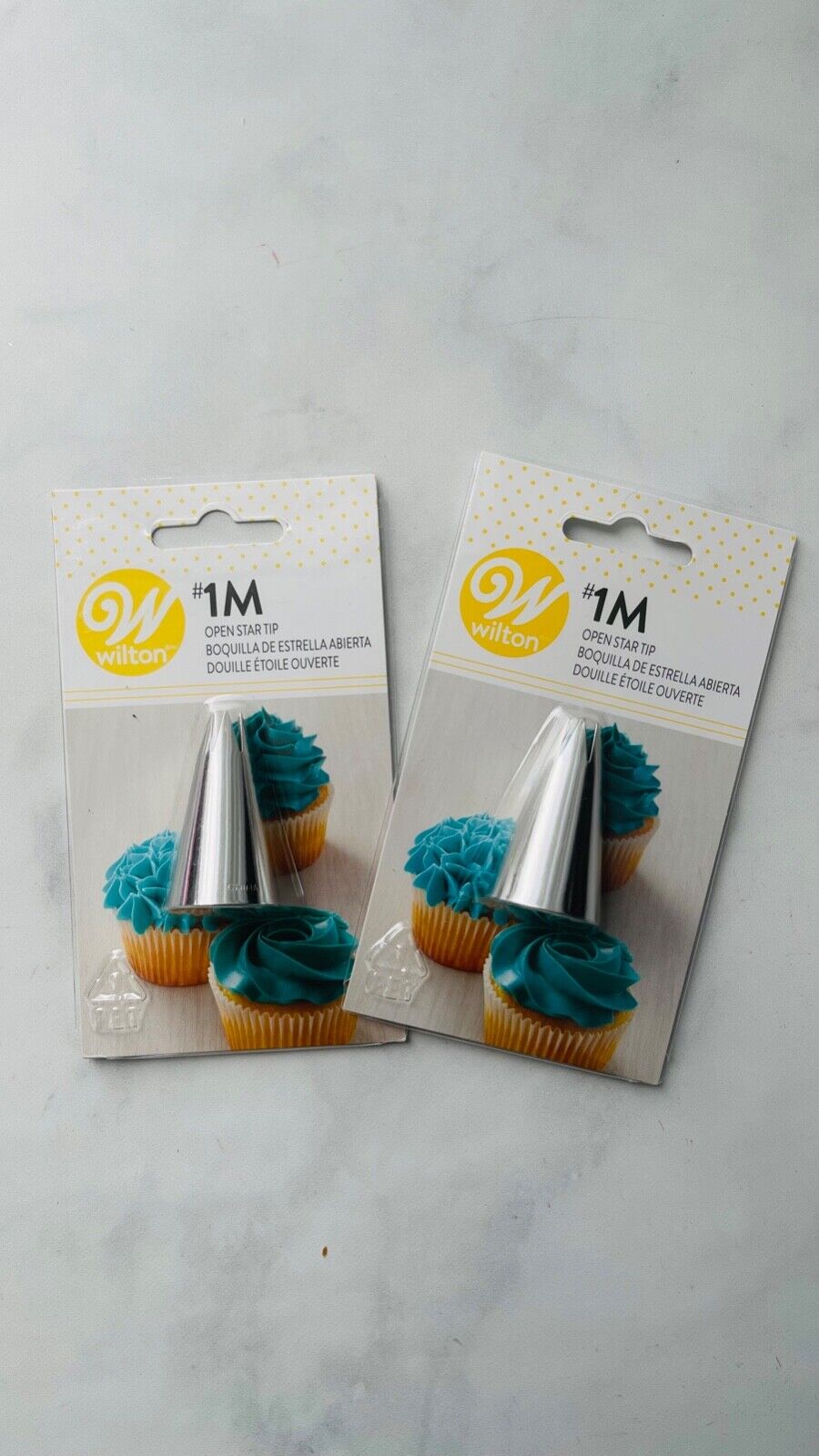 New! Wilton Open Star Tip 1M, Set of 2 Packs, For Cupcakes/Cakes and  Cookies!