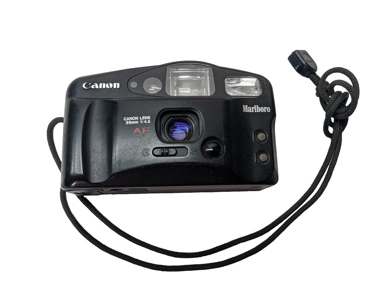 Vintage Black Canon Sure Shot Owl AF Marlboro Edition 35mm Film