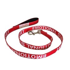 Albcorp Emotional Support Dog Leash - Embroidered- with Padded Neoprene Handle.