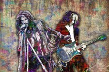 AEROSMITH 12x18inch Poster Joe Perry & Steven Tyler of Aerosmith Free Shipping