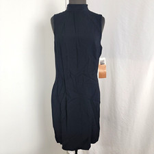 Vintage Carole Little Dress Women's Black Sleeveless Size 10 New Lined Made USA