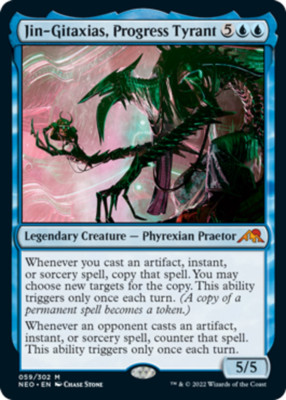 1x Jin-Gitaxias, Progress Tyrant NM-Mint, English Kamigawa: Neon Dynasty MTG Mag