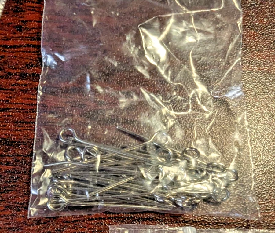 Lote para hacer joyas de 7 oz - hallazgos, alfileres de cabeza, cadenas, piezas de plata .925 Foto 4 de 4