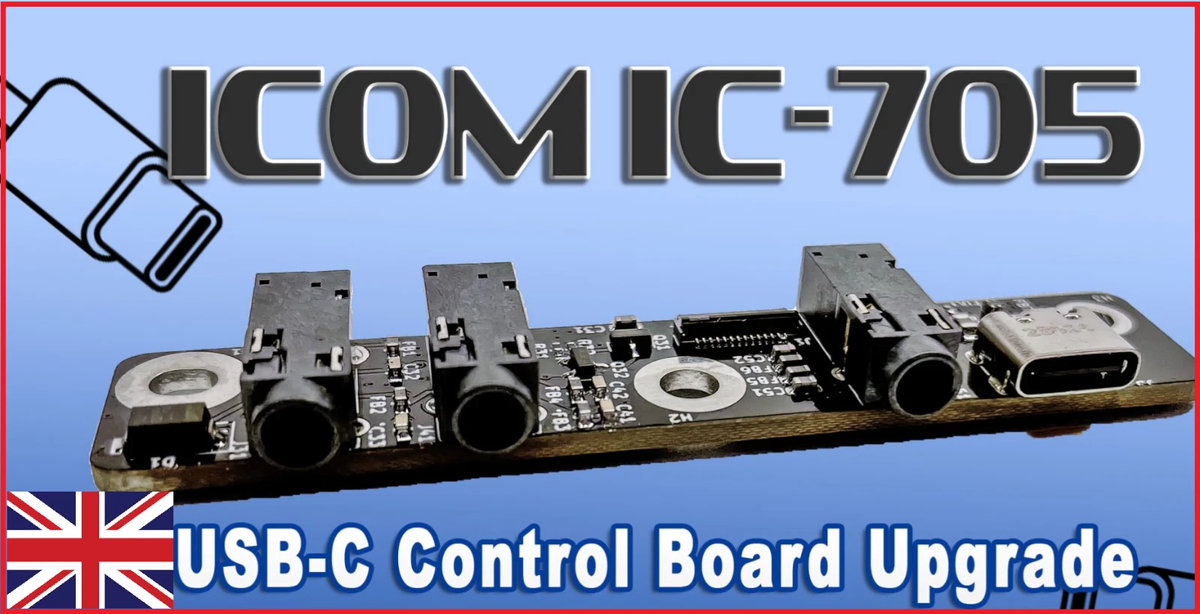 ICOM IC-705 USB Type-C Connect Board Upgrade. USB-C Cable Ribbon