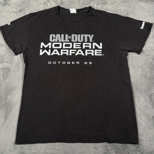 Delta T-Shirt Mens Medium Black Call Of Duty Modern Warfare Game Shop Graphic
