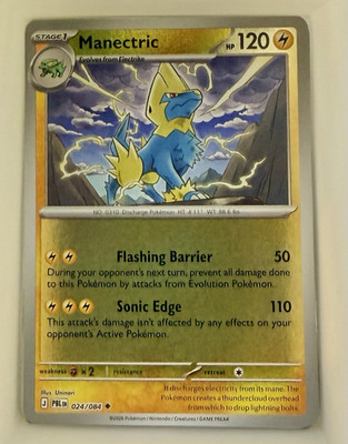 Pokémon TCG Manectric 024/084 Reverse Holo Power Blaze Uncommon Near Mint NM