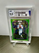 2020 Prizm Green Disco #91 Peyton Manning Colts HOF 5/5 HGA 9.5
