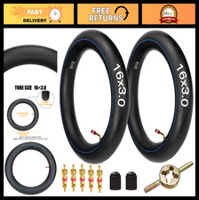 16x3.0 Inner Tube for E-Bikes, Scooters, Mopeds Folding Bikes - 2 Pack, Bent V