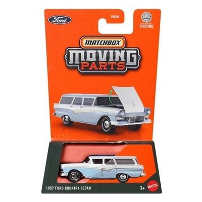 Matchbox Moving Parts 1957 Ford Country Sedan - Modèle 2023 Neuf - Échelle 1/64 Rouge