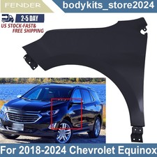 Primed Black Front Left Driver Side Fender For 2018 2019-2024 Chevrolet Equinox