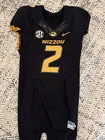 Game Worn Men's Nike White Missouri Mizzou Tigers Used Football Jersey Sz 40 #2