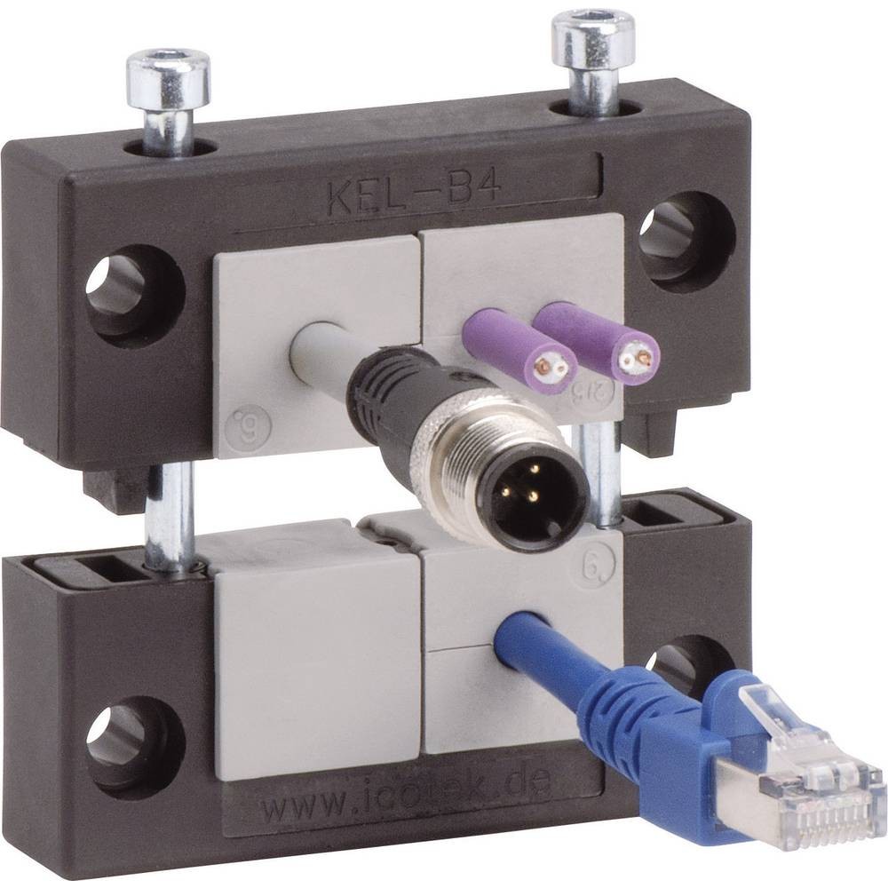 Passe-câble industriel Icotek KEL-B4 42204 polyamide noir diamètre 35 mm