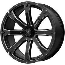 MSA M42 Bounty 15x7 4x110 +10mm Black/Milled Wheel Rim 15" Inch