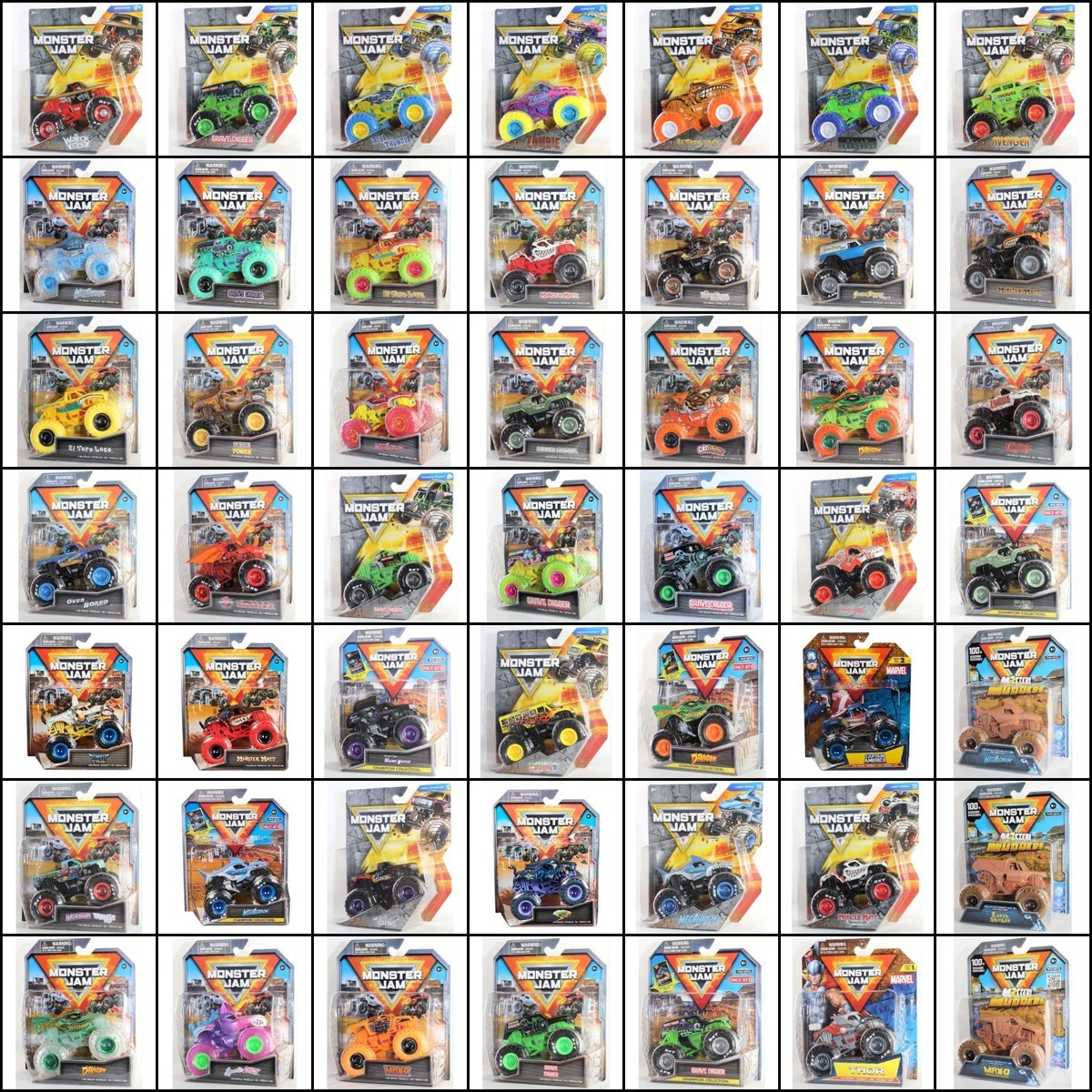 Monster Jam 1:64 Scale Trucks by Spin Master All Series Assortment