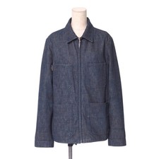 CHANEL Vintage Denim Jacket Size 38 Indigo Denim Zip-up Jacket Women's