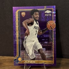 2025-26 Topps Chrome - Kam Jones #289 Purple Basketball Refractor 45/75 (RC)