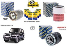 KIT TAGLIANDO BARDAHL OLIO FILTRO OLIO ARIA GASOLIO HYUNDAI GALLOPER 2.5 D4BH