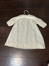 Antique Light Yellow Dress And Slip 0-3 Months 2 Piece