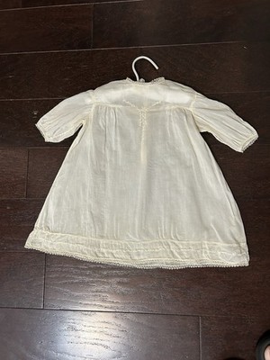 Antique Light Yellow Dress And Slip 0-3 Months 2 Piece