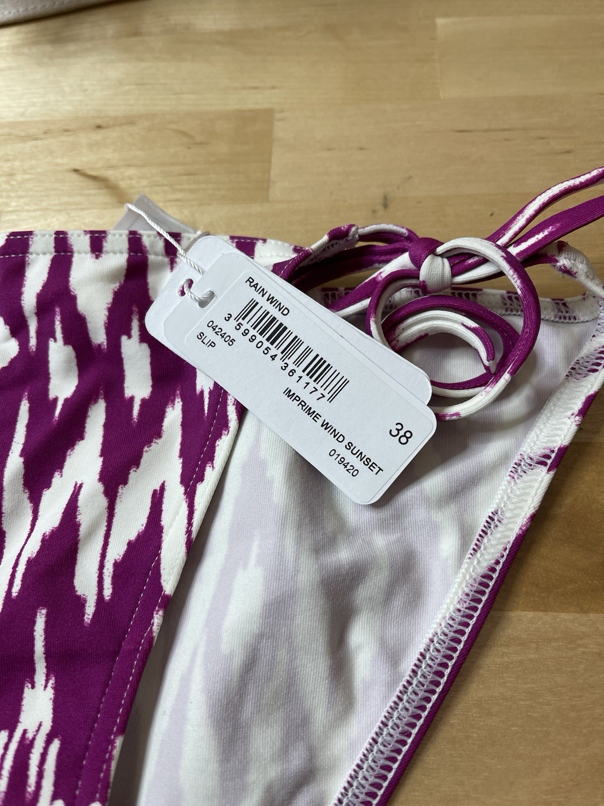 Eres Imprime Wind Sunset Bikini Triangle Top And Bottom All Ties Sides 38 Us 6 image 7