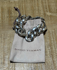 David Yurman Signed 925 Sterling Silver Belmont Curb Bracelet