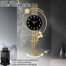 Silent Non Ticking Battery Operated Oversized Clock Wall Decor-37.8x81.8CM