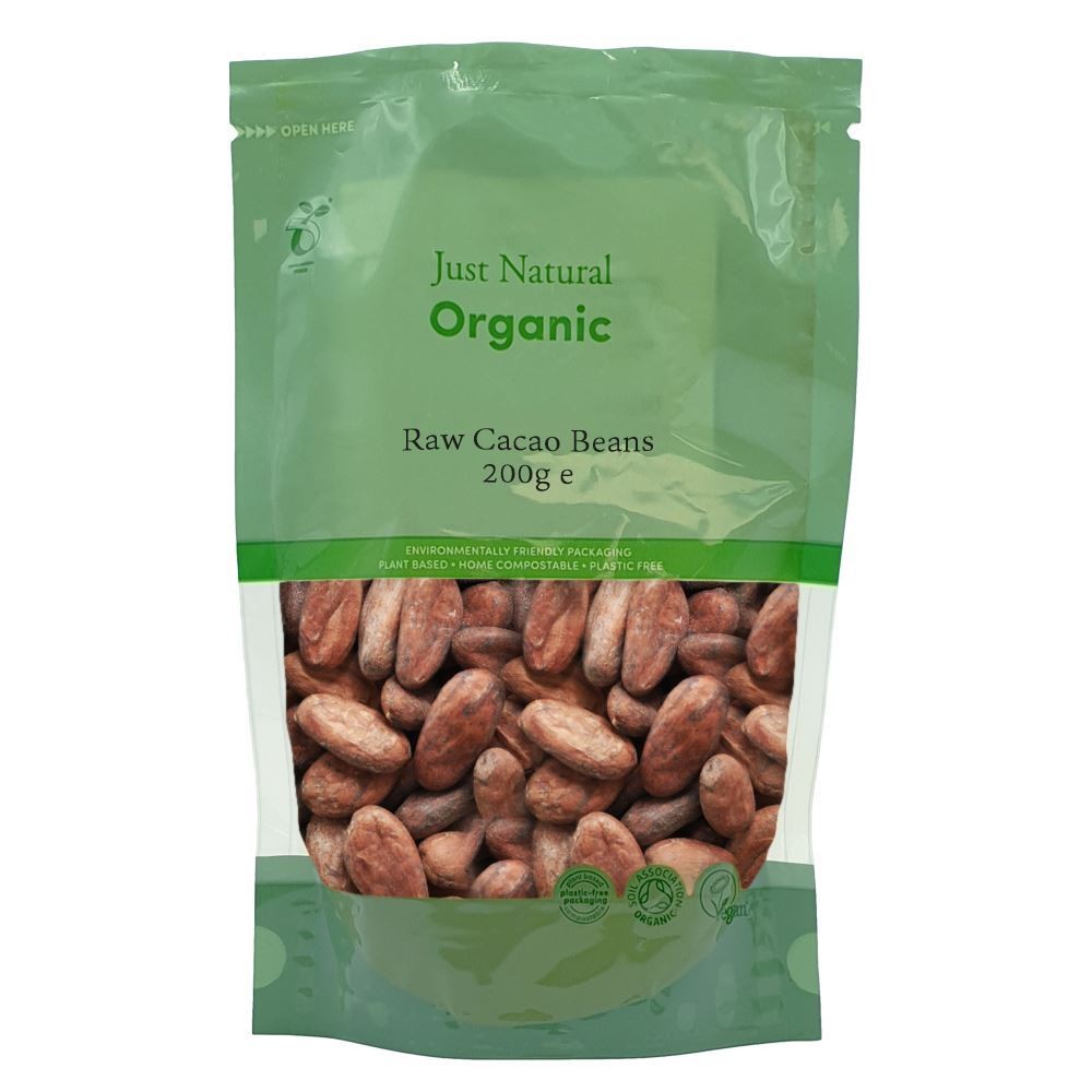 Just Natural Organic Organic Cacao Beans Raw 200g - 2 Pack