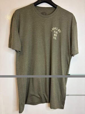 Flag Nor Fail T-Shirt Gr. XL, Olivgrün mit Print