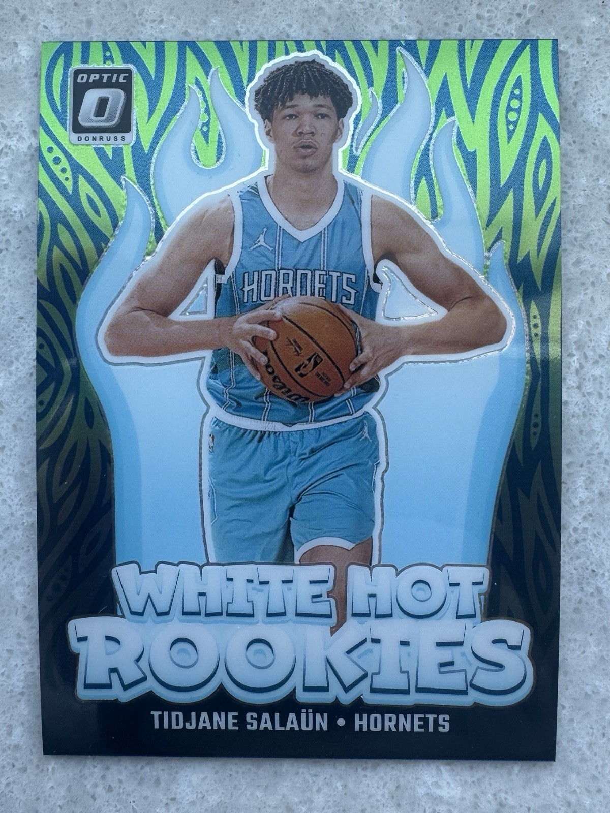 2024-25 Donruss Optic White Hot Rookies Tidjane Salaun Green Prizm /199