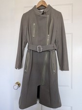 ADIDAS SLVR 100% WOOL LIGHT GREY COAT SIZE XS, UK6/8 EXCELLENT CONDITION 