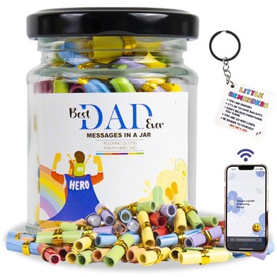 90 Messages in a Jar for Dad with NFC Keychain, Dad Birthday Gift, Gifts for ...