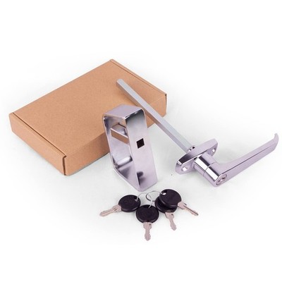 Shed Door Latch L-Handle Lock Kit with 4 Keys, BTEOBFY 5-1/2'' Stem Storage Ba...