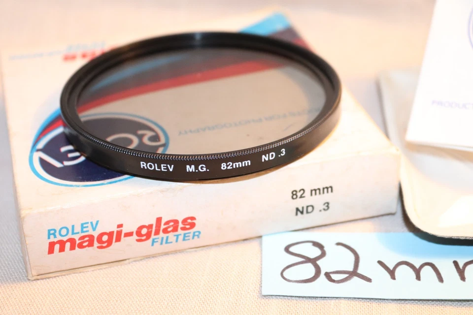 NEW Vtg ROLEV 82mm ND0.3 Neutral Density FILTER West Germany 82mm 1 Stop ND2x - Image 2 of 4