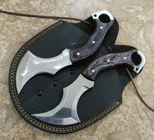Juego de cuchillos Karambit de acero J2 hechos a mano, mango de garra karambit con funda (4010)