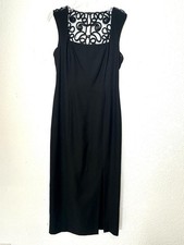 Laundry by Shelli Segal Black Dress Size 10 Sheath Sleeveless Cocktail Formal