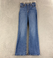 Levi's Ribcage Boot Jeans Womens Size 28 x 33 Blue Denim Wide Leg High-Rise