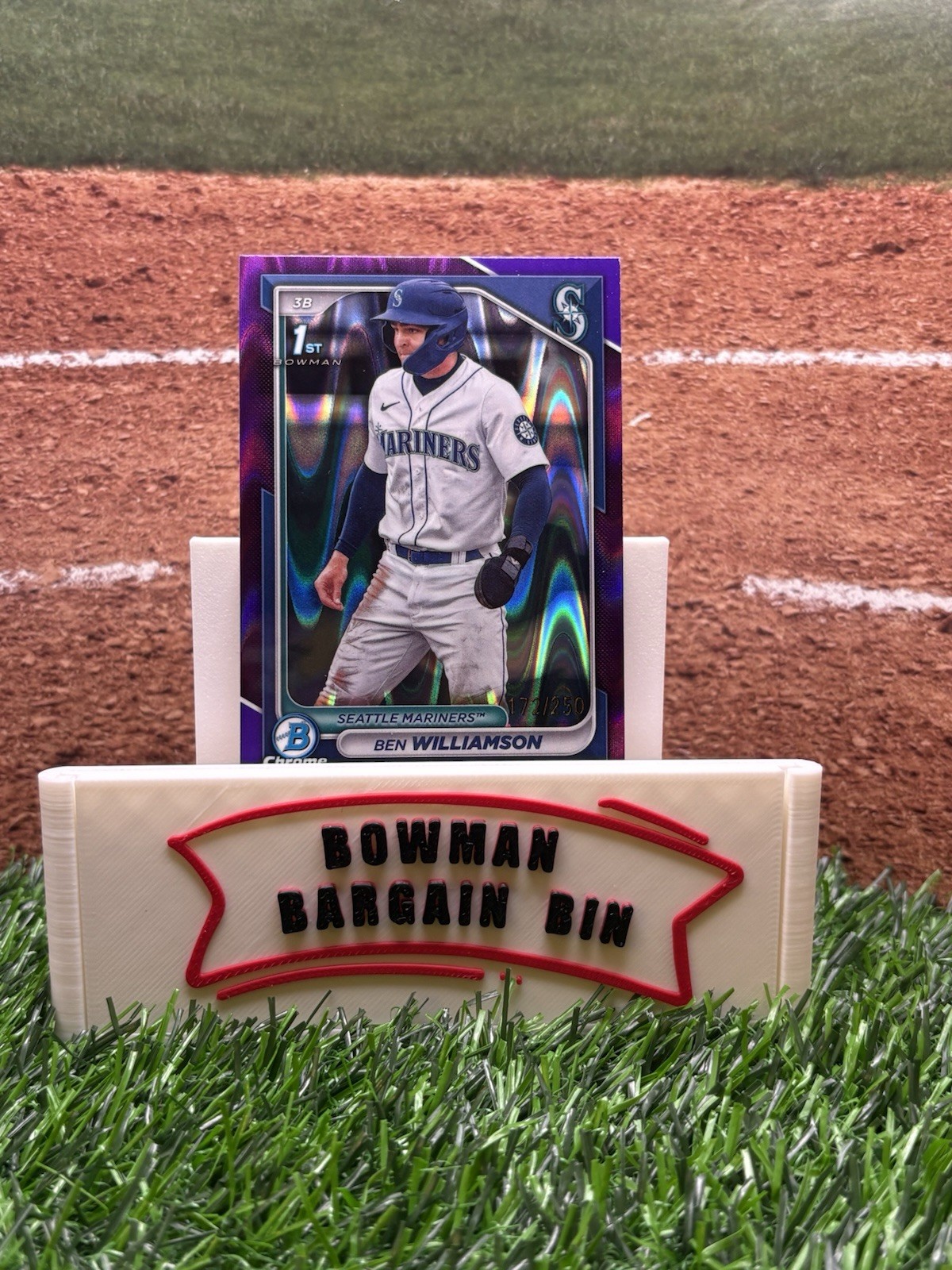 2024 Bowman - Chrome Prospects Ben Williamson #BCP-67 Purple Raywave /250