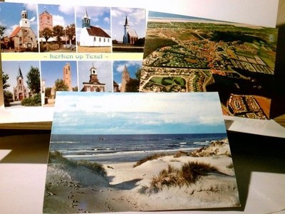 Holland / Niederlande. Texel. 3 x Alte Ansichtskarte / Postkarte farbig, gel. ca