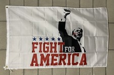Donald Trump Fight 2024 Flag FREE USA SHIP Bullet Iconic MAGA Shooting Sign 3x5  
